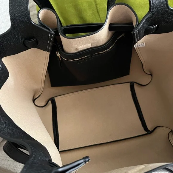 Tory Burch Black Romi Leather Tote - Picture 4 of 10